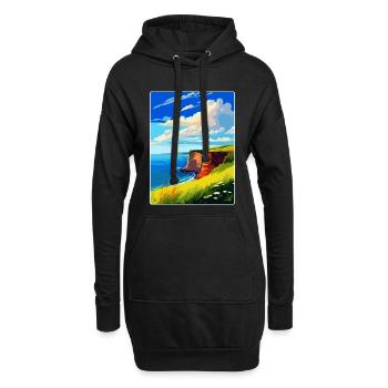 Berry Head Devon Vintage Voyage Poster Souvenir - Sweat-shirt à capuche long Femme - noir - Devant