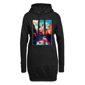 Durham England Uk Vintage Reiseposter Souvenir - Hoodie-Kleid - Schwarz - Vorne