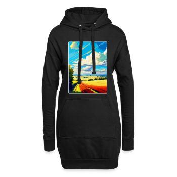 Lincolnshire Wolds Vintage Reiseposter Souvenir - Hoodie-Kleid - Schwarz - Vorne