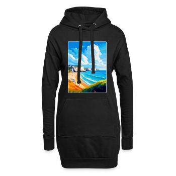 Dover England Uk Vintage Reiseplakat Souvenir - Hoodie-Kleid - Schwarz - Vorne