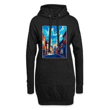 York Angleterre Royaume-Uni Affiche de voyage vintage Souvenir WPA - Sweat-shirt à capuche long Femme - noir - Devant