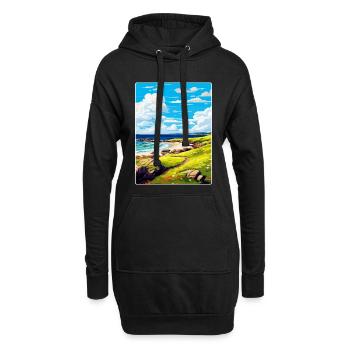 Isle Of Coll Schottland UK Vintage Reiseposter WPA - Hoodie-Kleid - Schwarz - Vorne