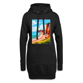 Torquay Cliffs England Uk Vintage Reiseposter - Hoodie-Kleid - Schwarz - Vorne
