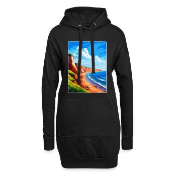Torquay Cliffs England Uk Vintage Reiseposter - Hoodie-Kleid - Schwarz - Vorne