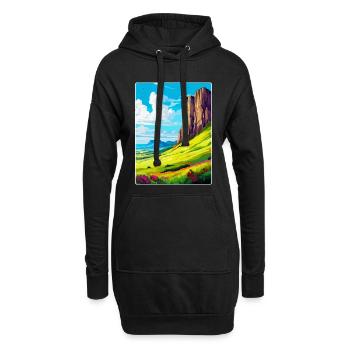 Salisbury Crags Scotland Uk Vintage Travel Poster - Hoodie Dress - black - Front