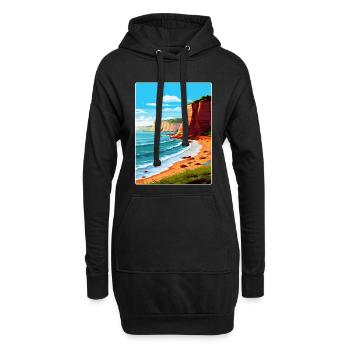 Torquay Cliffs England Uk Vintage Reiseposter - Hoodie-Kleid - Schwarz - Vorne