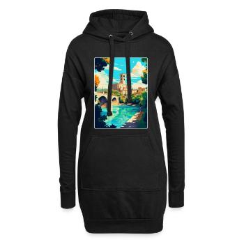 Avignon Frankreich Vintage Reiseplakat Souvenir WPA - Hoodie-Kleid - Schwarz - Vorne