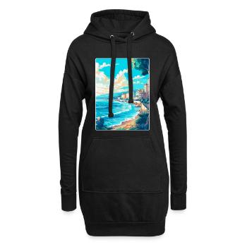 Nizza Frankreich Vintage Reiseplakat WPA Kunst Souvenir - Hoodie-Kleid - Schwarz - Vorne