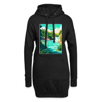 Krka Nationalpark Kroatien Vintage Reiseplakat - Hoodie-Kleid - Schwarz - Vorne