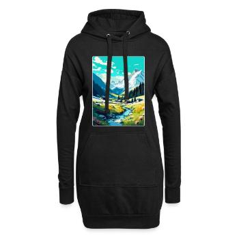 Arosa Suisse Affiche de voyage vintage souvenir - Sweat-shirt à capuche long Femme - noir - Devant