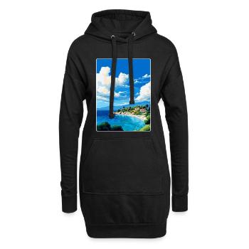 Brac Insel Kroatien Vintage Reiseplakat Souvenir - Hoodie-Kleid - Schwarz - Vorne