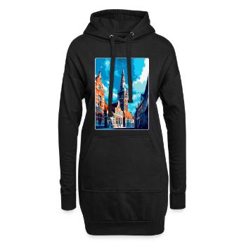 Middelburg Niederlande Vintage Reiseplakat WPA - Hoodie-Kleid - Schwarz - Vorne