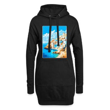 Karpathos Greece Vintage Travel Poster Souvenir - Hoodie Dress - black - Front