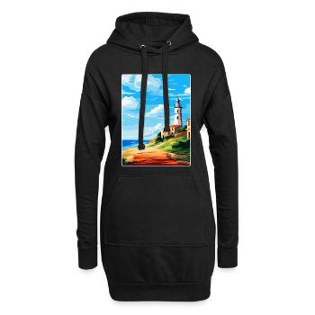Faro Portugal Affiche de voyage vintage WPA Souvenir - Sweat-shirt à capuche long Femme - noir - Devant