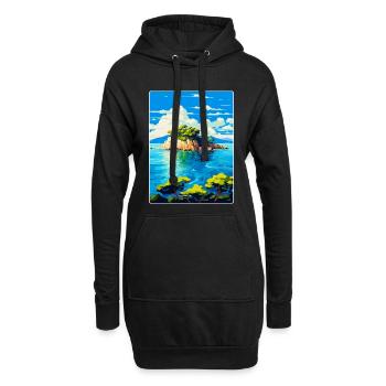 Paklinski Inseln Kroatien Vintage Reiseposter - Hoodie-Kleid - Schwarz - Vorne