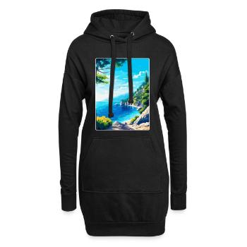 Brela Kroatien Vintage Reiseposter WPA Souvenir - Hoodie-Kleid - Schwarz - Vorne