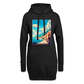 Makarska Kroatien Vintage Reiseplakat Souvenir - Hoodie-Kleid - Schwarz - Vorne