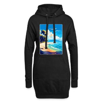 Strand Jakirusa Kroatien Vintage Reiseposter WPA - Hoodie-Kleid - Schwarz - Vorne