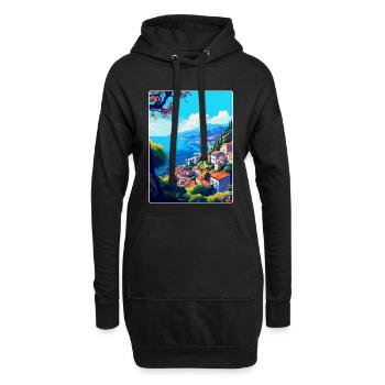 Funchal Portugal Vintage Travel Poster Souvenir - Hoodie Dress - black - Front