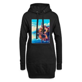 Lovran Kroatien Vintage Reiseplakat Souvenir WPA - Hoodie-Kleid - Schwarz - Vorne