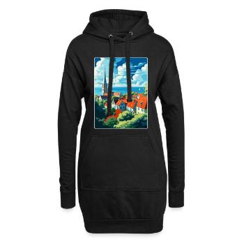 Visby Schweden Vintage Reiseposter WPA Souvenir - Hoodie-Kleid - Schwarz - Vorne
