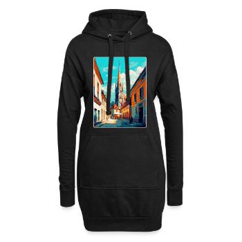 Osijek Kroatien Vintage Reiseplakat Souvenir WPA - Hoodie-Kleid - Schwarz - Vorne