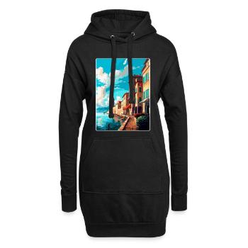Bayonne France Affiche de voyage vintage Souvenir WPA - Sweat-shirt à capuche long Femme - noir - Devant