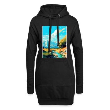 Paklenica Kroatien Vintage Reiseplakat Souvenir - Hoodie-Kleid - Schwarz - Vorne