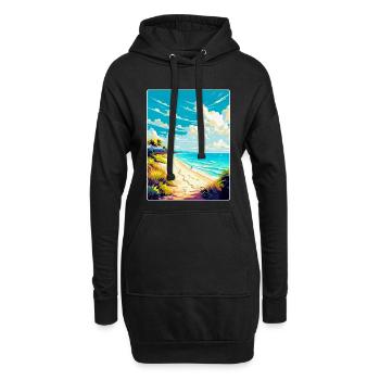 Strand Podrace Kroatien Vintage Reiseposter WPA - Hoodie-Kleid - Schwarz - Vorne