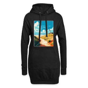 Insel Sylt Deutschland Vintage Reiseplakat Souvenir - Hoodie-Kleid - Schwarz - Vorne