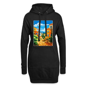 Vila Vicosa Portugal Affiche de voyage vintage WPA Art - Sweat-shirt à capuche long Femme - noir - Devant
