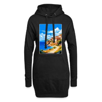 Mani Halbinsel Griechenland Vintage Reiseposter WPA - Hoodie-Kleid - Schwarz - Vorne