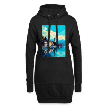 Bregenz Österreich Vintage Reiseplakat Souvenir WPA - Hoodie-Kleid - Schwarz - Vorne