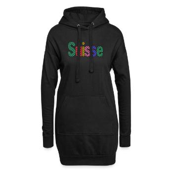 SWITZERLAND. HUMOR. COUNTRY. FLAG. GENEVA. LAUSANNE - Hoodie Dress - black - Front
