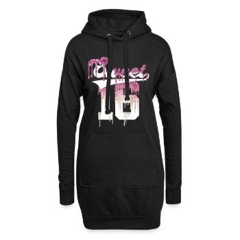 SWEET 16 ENFIN 16ÈME ANNIVERSAIRE - Sweat-shirt à capuche long Femme - noir - Devant