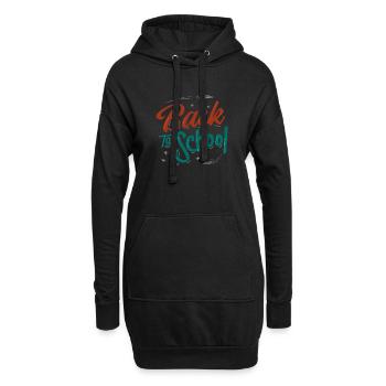 Back to school - Hoodie-Kleid - Schwarz - Vorne