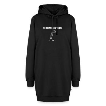 Heute kein Triathlon - Hoodie-Kleid - Schwarz - Vorne - AI Model Female 172 light (172cm)