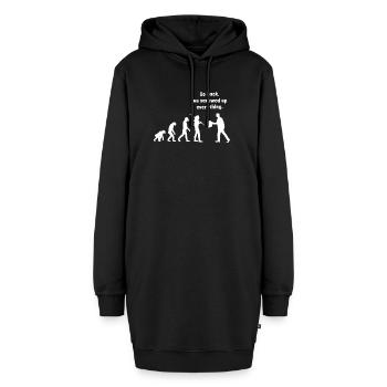 Go back we screwed up everything - Evolution - Hoodie-Kleid - Schwarz - Vorne - AI Model Female 172 light (172cm)