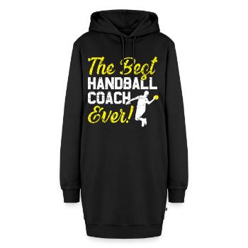 Bester Handball Trainer - Hoodie-Kleid - Schwarz - Vorne - AI Model Female 172 light (172cm)