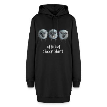 Official Sheep Shirt - Drei lustige Schafe - Hoodie-Kleid - Schwarz - Vorne - AI Model Female 172 light (172cm)