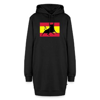 Viva España - Hoodie-Kleid - Schwarz - Vorne - AI Model Female 172 light (172cm)