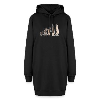 Evolution - Hoodie-Kleid - Schwarz - Vorne - AI Model Female 172 light (172cm)