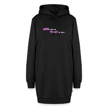 süß und frech frech süß - Hoodie-Kleid - Schwarz - Vorne - AI Model Female 172 light (172cm)