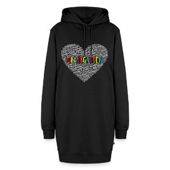 Kindergarten - Hoodie-Kleid - Schwarz - Vorne - AI Model Female 172 light (172cm)