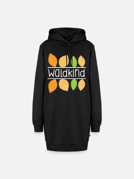 Waldkind - Hoodie-Kleid - Schwarz