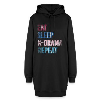 K Drama K-Drama Geschenk - Hoodie-Kleid - Schwarz - Vorne - AI Model Female 172 light (172cm)
