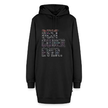 Bester Programmierer Coden Coder - Hoodie-Kleid - Schwarz - Vorne - AI Model Female 172 light (172cm)