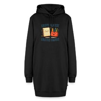 Geschenk für Lehrerin zum ersten Schuljahr - Hoodie-Kleid - Schwarz - Vorne - AI Model Female 172 light (172cm)