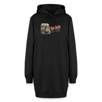 Massachusetts Retro Vintage Bay State Design - Hoodie-Kleid - Schwarz - Vorne - AI Model Female 172 light (172cm)