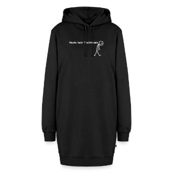 heute kein tischtennis  - Hoodie-Kleid - Schwarz - Vorne - AI Model Female 172 light (172cm)